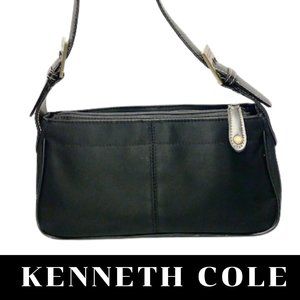 Vintage Black Small Reaction Kenneth Cole Leather Shoulder Bag